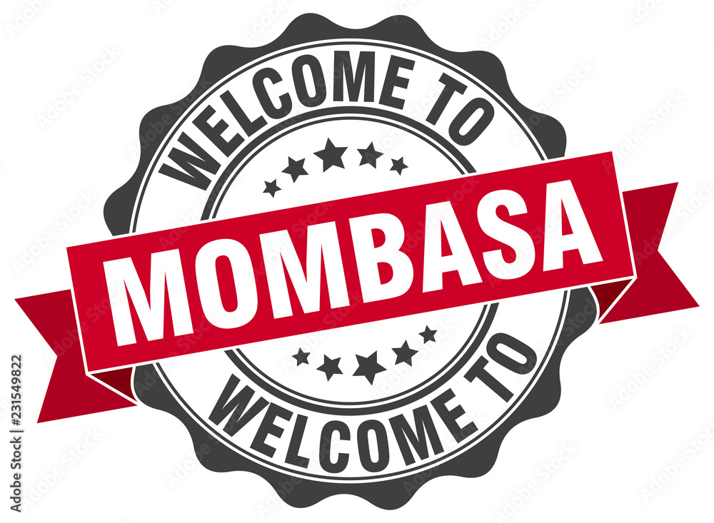 Fototapeta premium Mombasa round ribbon seal