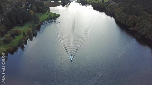 Flying through the Great Glen above Loch Oich in the scottish highlands - United Kingdom photo