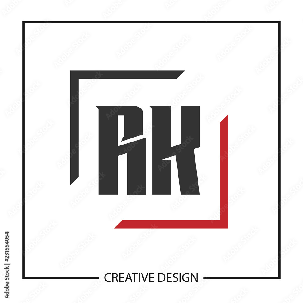 Obraz premium Initial Letter RK Logo Template Design Vector Illustration