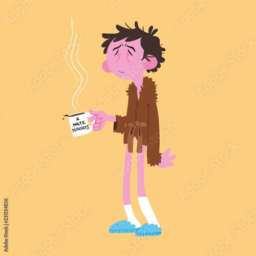 Hombre levantándose temprano