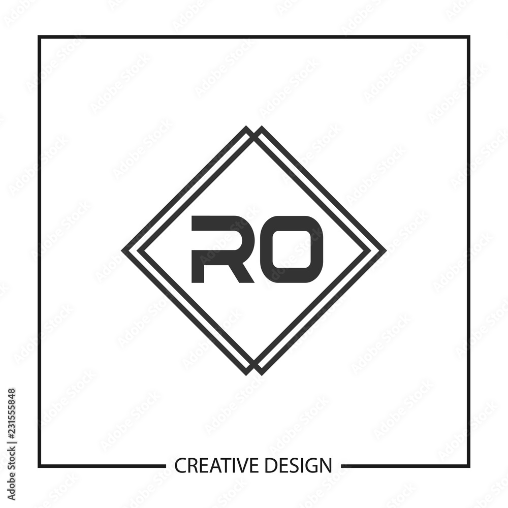 Fototapeta premium Initial Letter RO Logo Template Design Vector Illustration