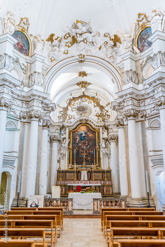 Indoor sight in Santa Chiara Church in Noto. Province of Syracuse  Sicily  Italy.