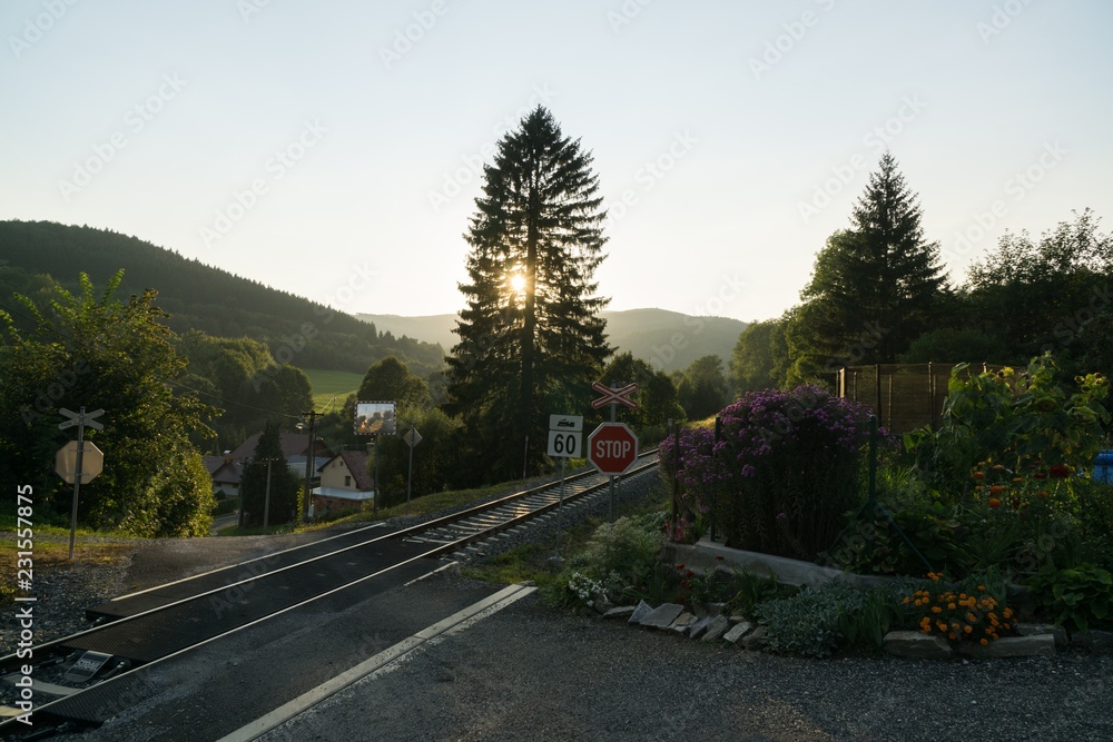 Railroad in the nature. Czech Republic