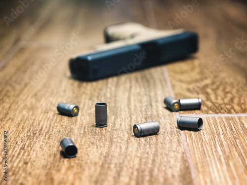 The gun on the floor