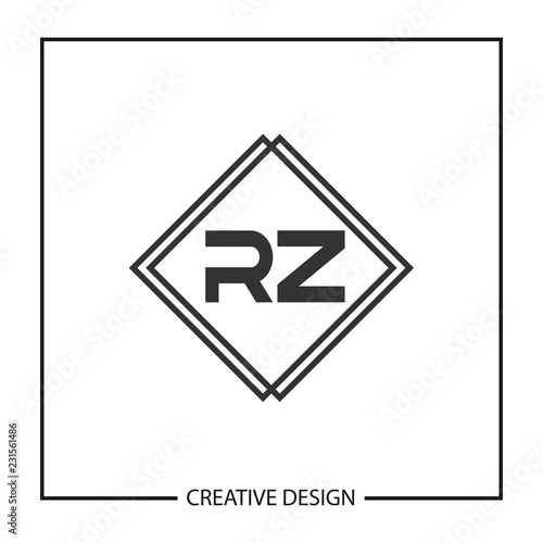 Initial Letter RZ Logo Template Design Vector Illustration