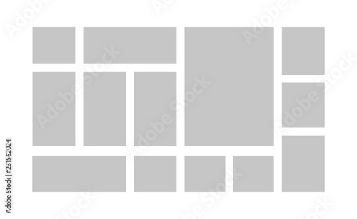 Collage template frames. Vector