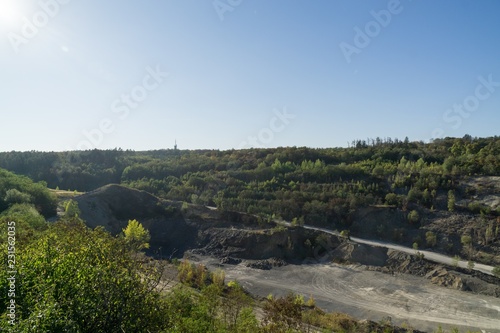 Rock quarry in the nature. Brno, Czech Republic