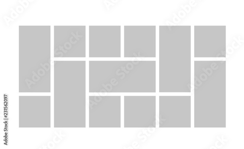 Collage template frames. Vector