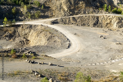 Rock quarry in the nature. Brno, Czech Republic