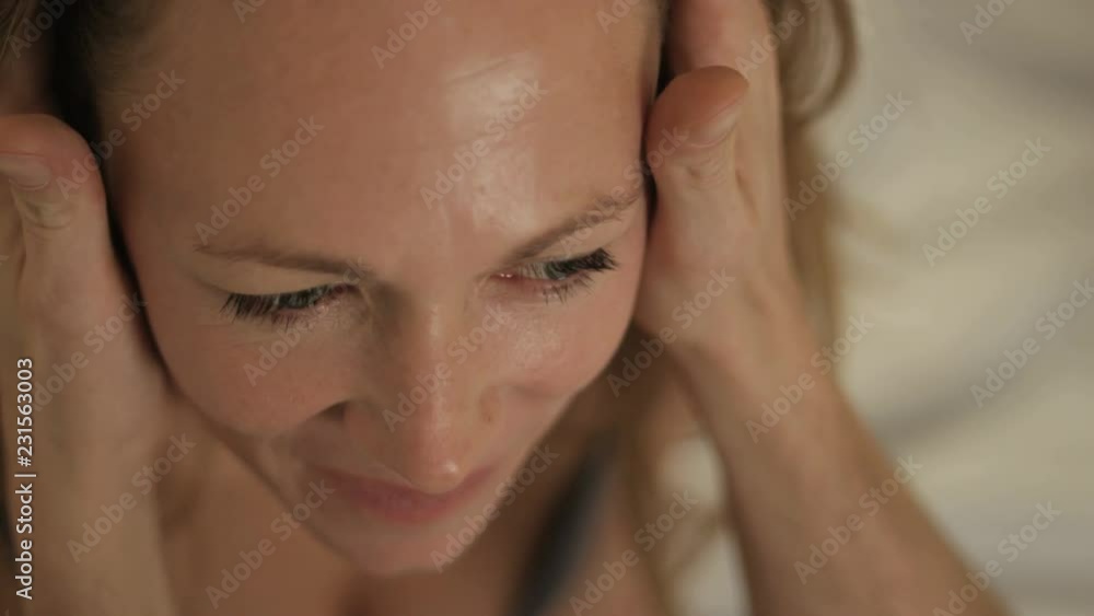 Man Touching Woman's Face and Hair with his Hands Man Touching Woman's Face and Hair with his Hands