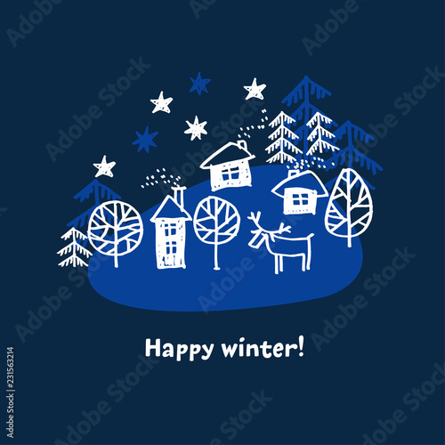 Xmas naive style decorative...