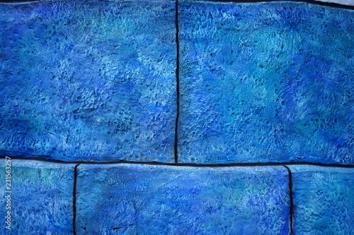 big blue bricks background