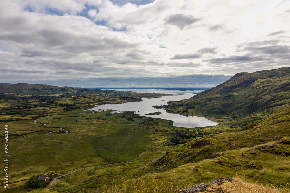 Panoramic View of Lough Na fooey, County Galway, Ireland