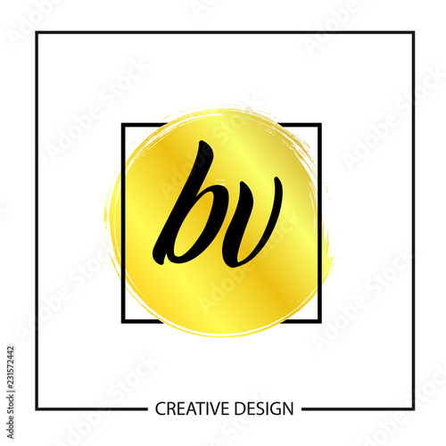 Initial Letter BV Logo Template Design Vector Illustration