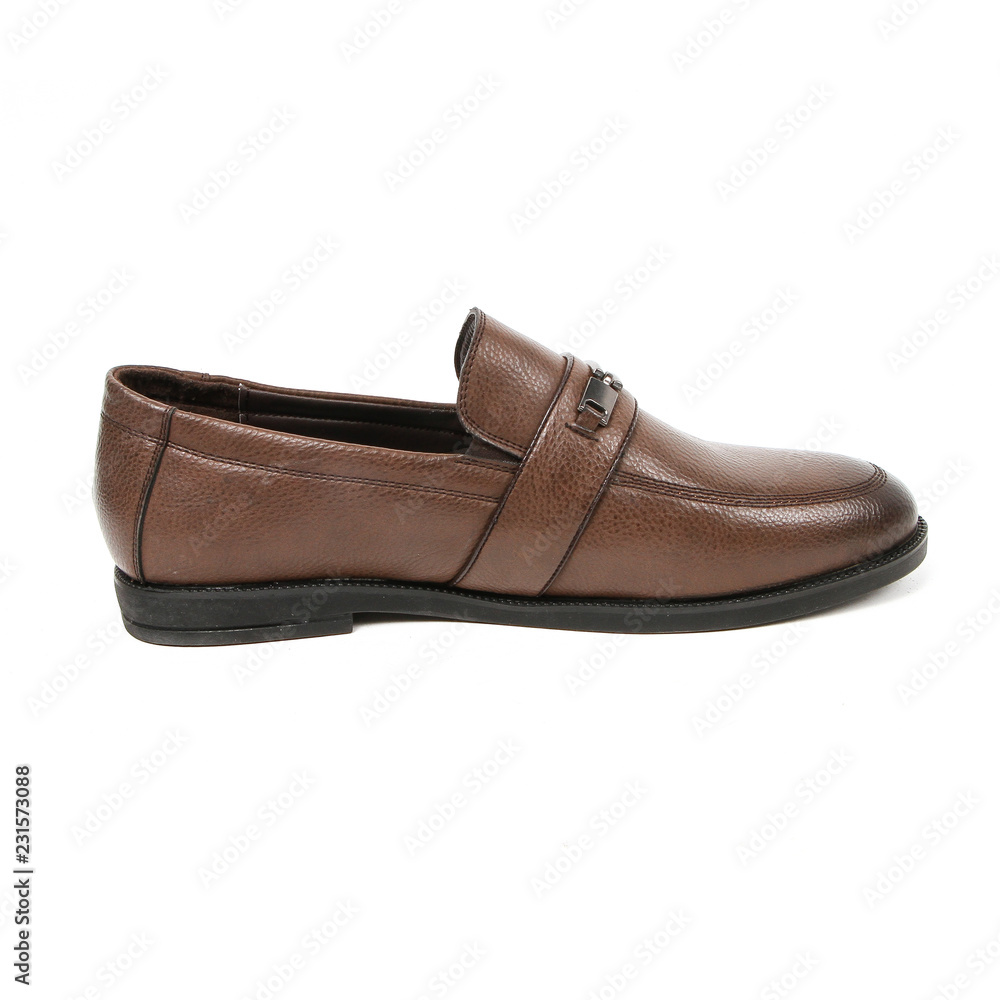 Office leathers man shoes isolated on white Office leathers man shoes isolated on white