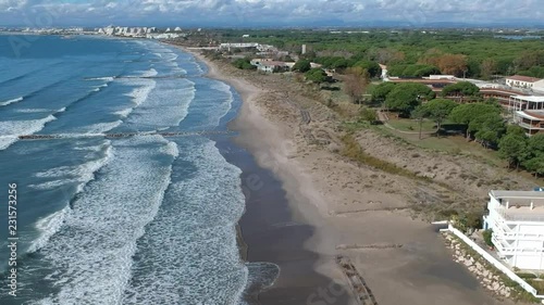 Le Grau du Roi (Gard - France) - Vue aérienne de la plage