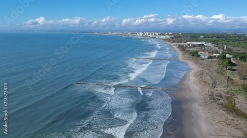 Le Grau du Roi (Gard - France) - Vue aérienne de la plage