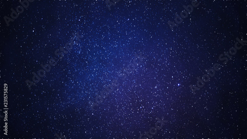 Blue Starfield Starry night sky, galaxy with stars and space dust in the universe