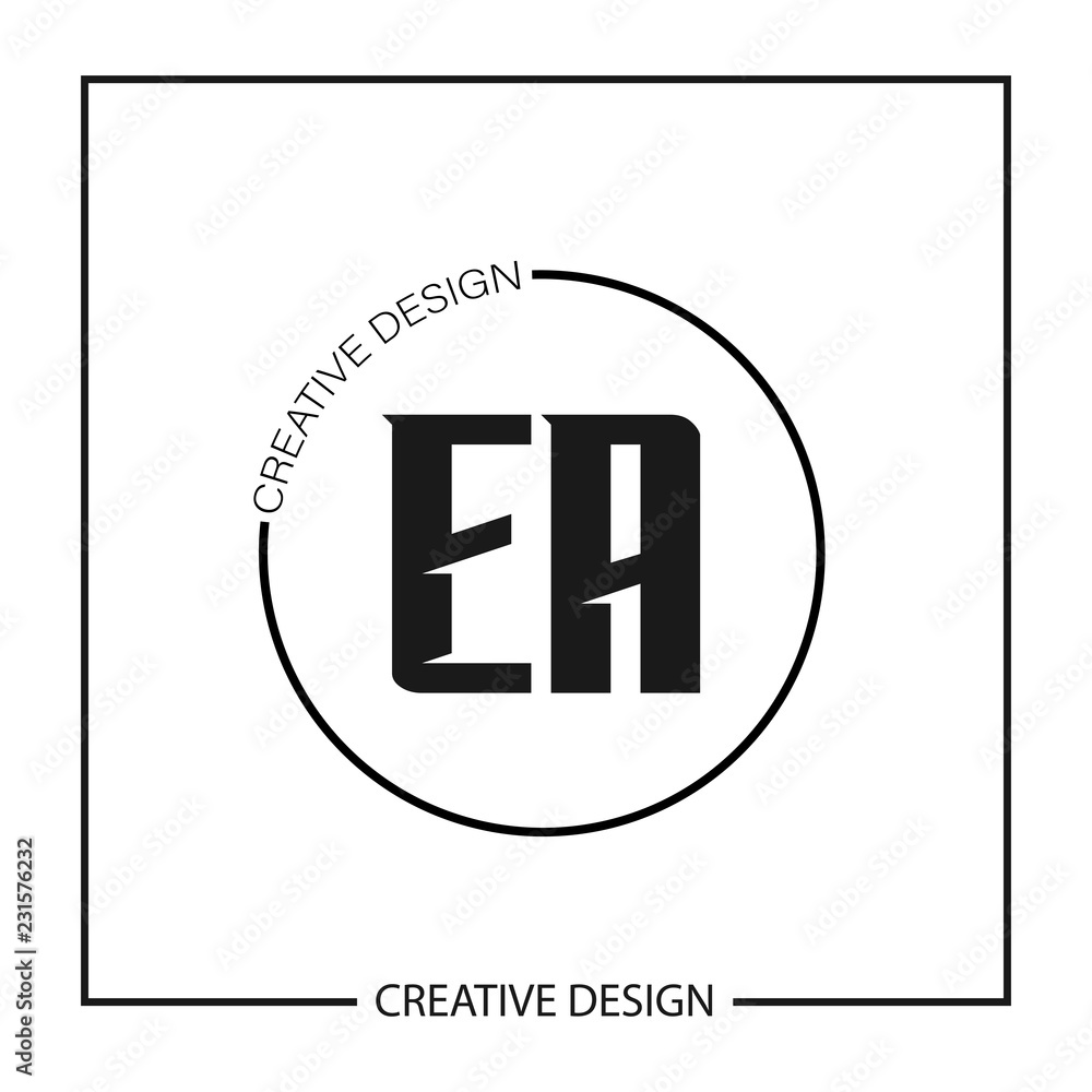 Initial Letter EA Logo Template Design Vector Illustration Initial Letter EA Logo Template Design Vector Illustration