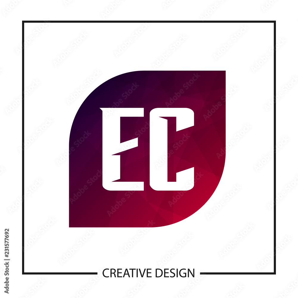 Initial Letter EC Logo Template Design Vector Illustration Initial Letter EC Logo Template Design Vector Illustration