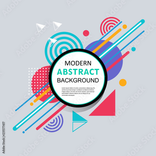 Abstract circle geometric pattern designs and backgrounds. Use for modern design, cover, template, decorated, brochure, flyer, Vector.
