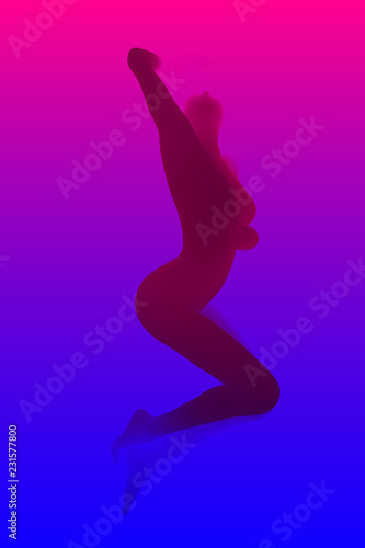 Vector futuristic cyberpunk woman genesis background. Birth of artificial intelligence. Human cloning concept. Futuristic android creation process illustration. Mystical hi-tech bioengineering.