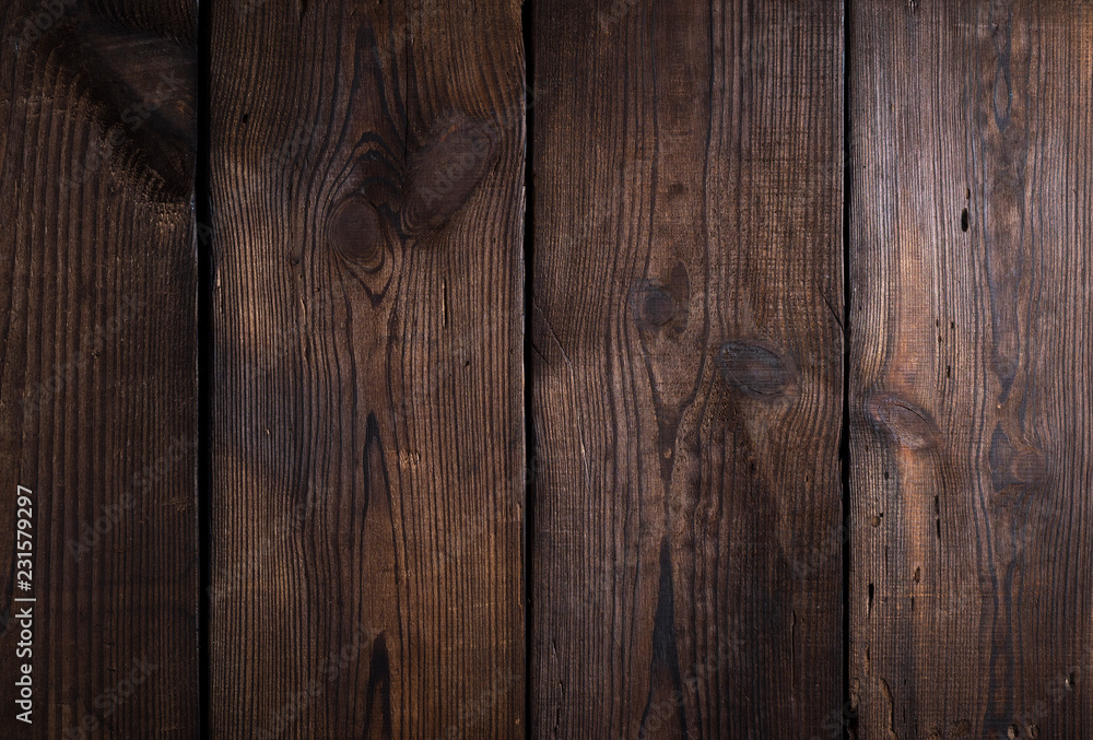 Fototapeta premium brown wooden background from old boards