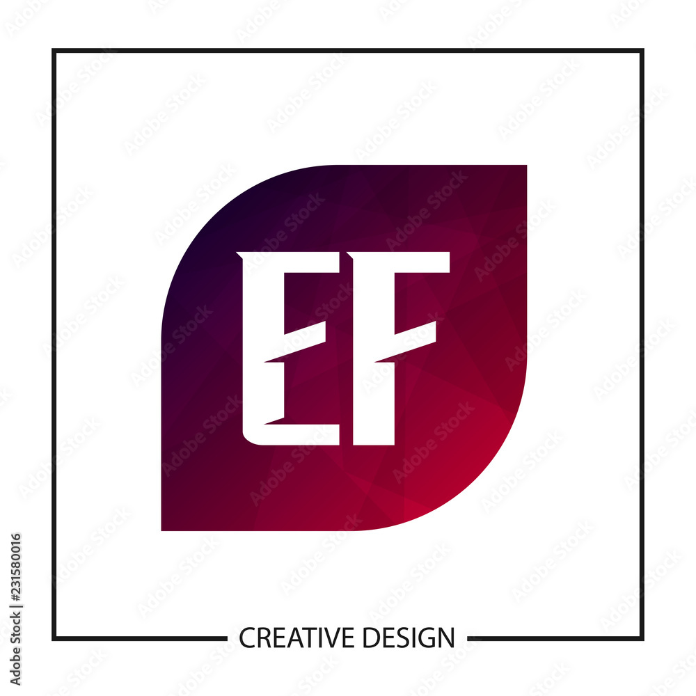 Fototapeta premium Initial Letter EF Logo Template Design Vector Illustration