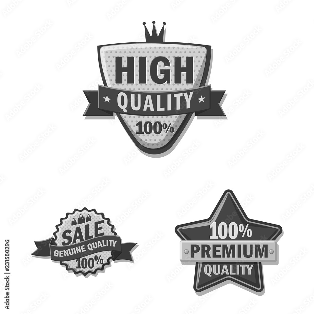 Vector design of emblem and badge logo. Collection of emblem and sticker vector icon for stock. Vector design of emblem and badge logo. Collection of emblem and sticker vector icon for stock.