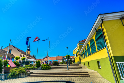 Ludbreg center world Croatia. / Scenic view at famous square in Ludbreg shrine, Croatia Europe. photo