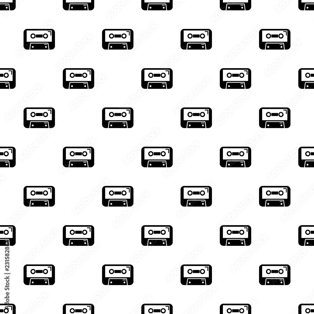 Cassete tape pattern vector seamless repeating for any web design Cassete tape pattern vector seamless repeating for any web design