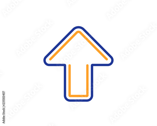 Upload arrow line icon