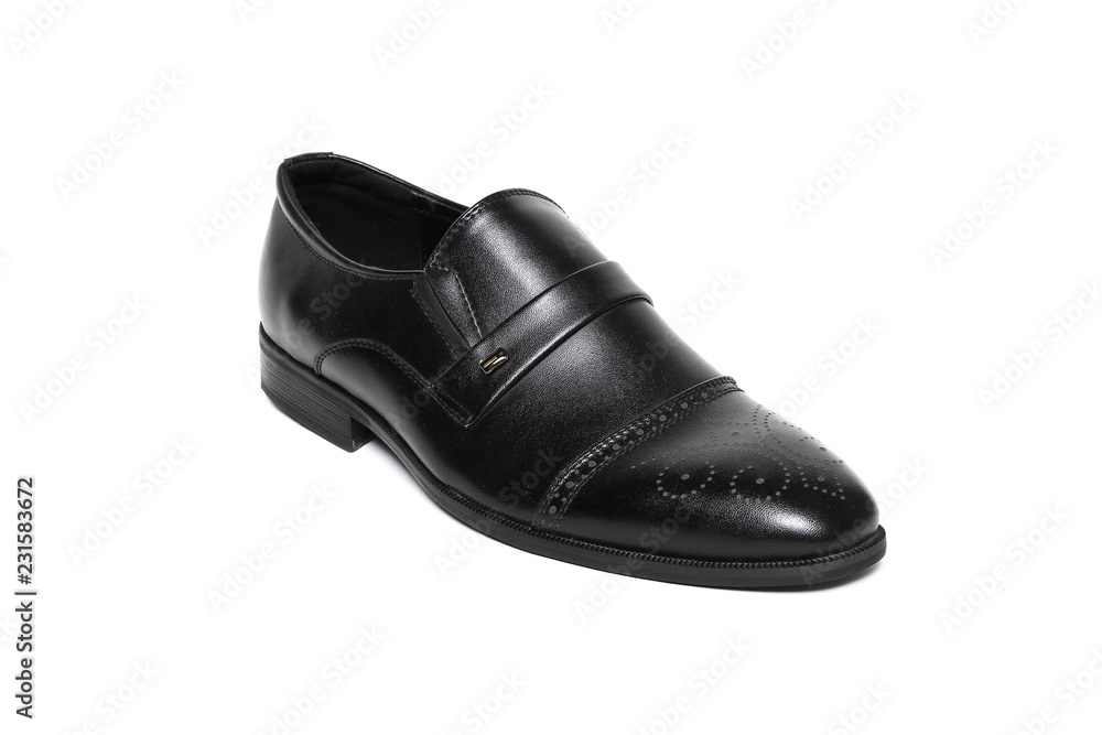 Office leathers man shoes isolated on white Office leathers man shoes isolated on white