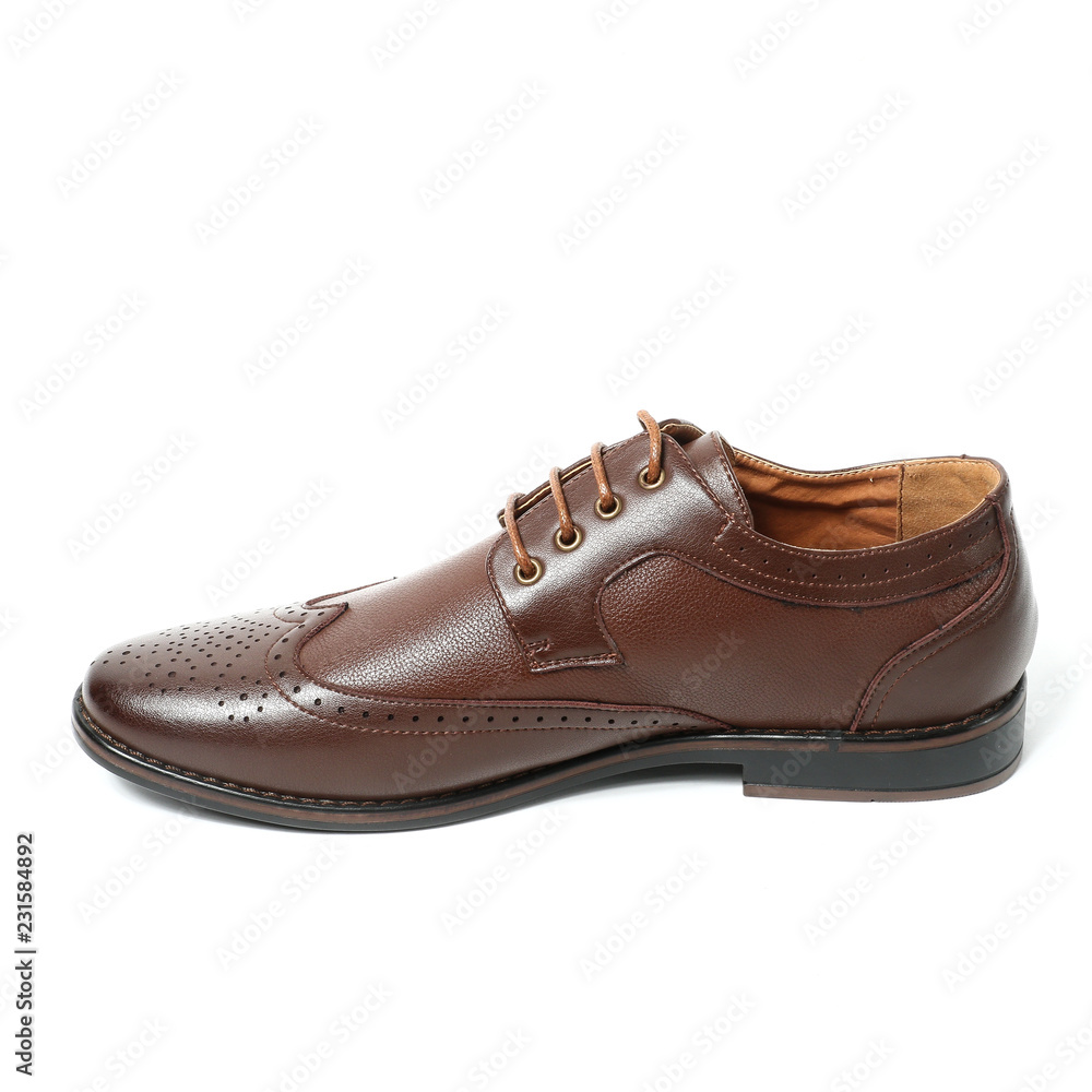 Office leathers man shoes isolated on white Office leathers man shoes isolated on white