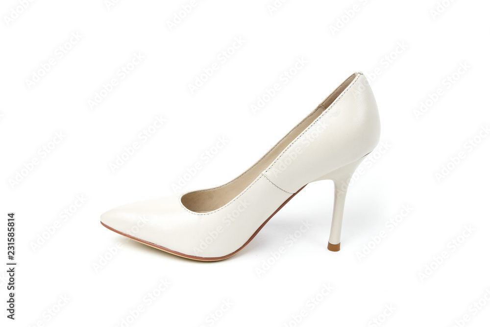 Women's toe and platform shoes isolated on white background Women's toe and platform shoes isolated on white background