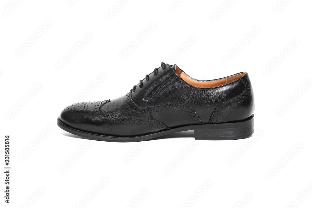 Office leathers man shoes isolated on white Office leathers man shoes isolated on white