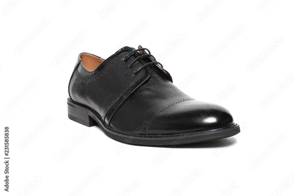 Office leathers man shoes isolated on white Office leathers man shoes isolated on white