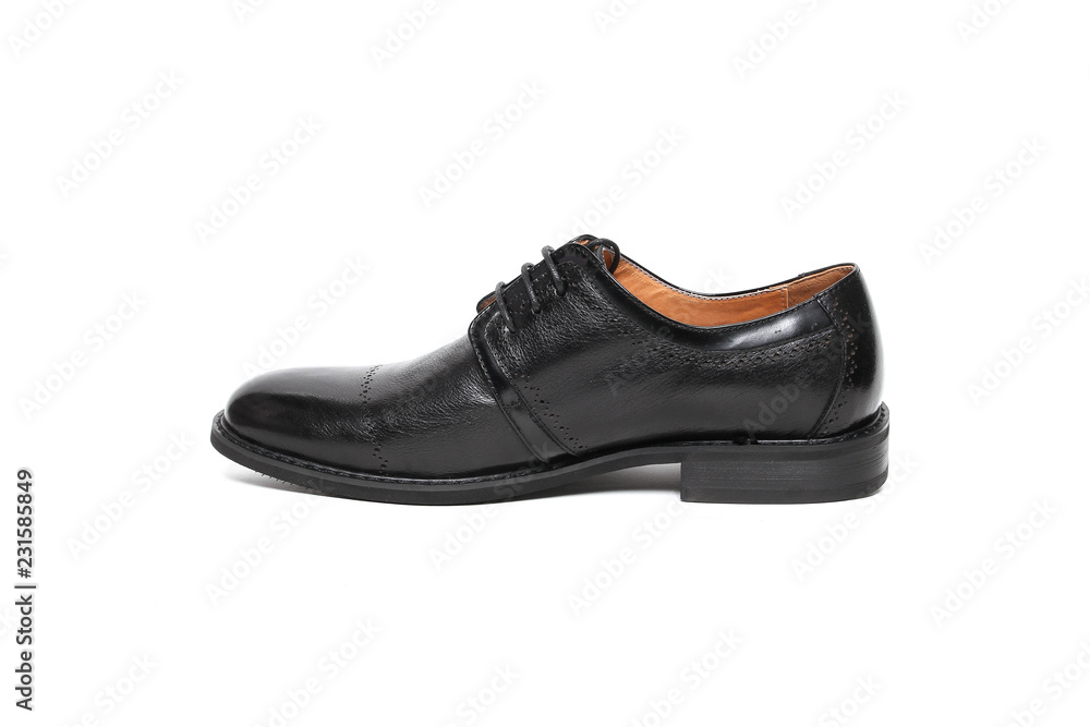 Office leathers man shoes isolated on white Office leathers man shoes isolated on white