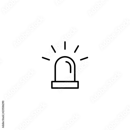 emergency alert symbol line black icon on white background