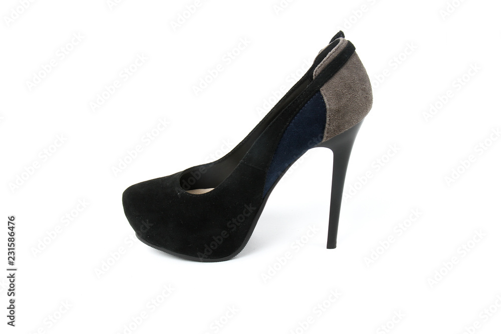 Women's toe and platform shoes isolated on white background Women's toe and platform shoes isolated on white background