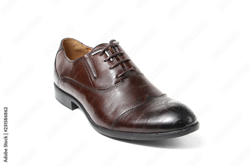 Office leathers man shoes isolated on white Office leathers man shoes isolated on white