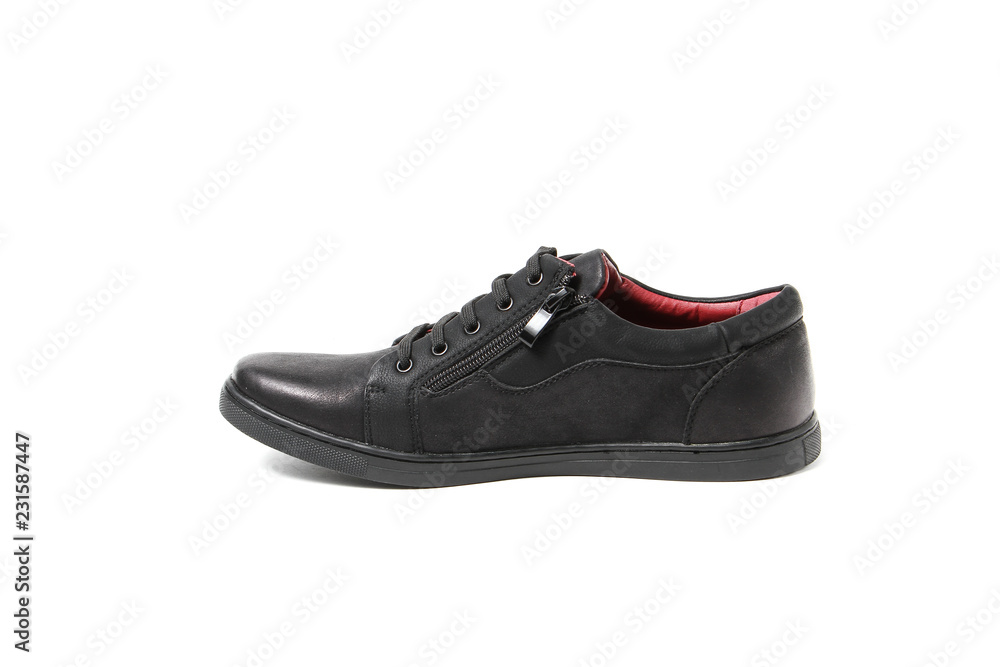 Office leathers man shoes isolated on white Office leathers man shoes isolated on white