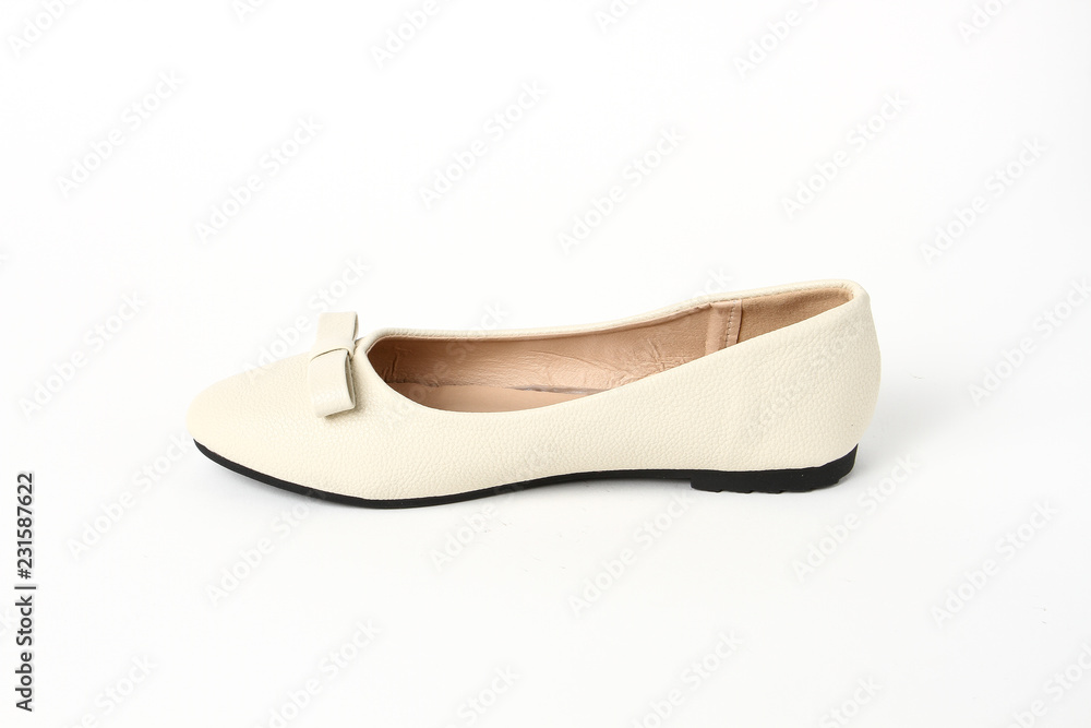 Women's shoes leather isolated on white background Women's shoes leather isolated on white background
