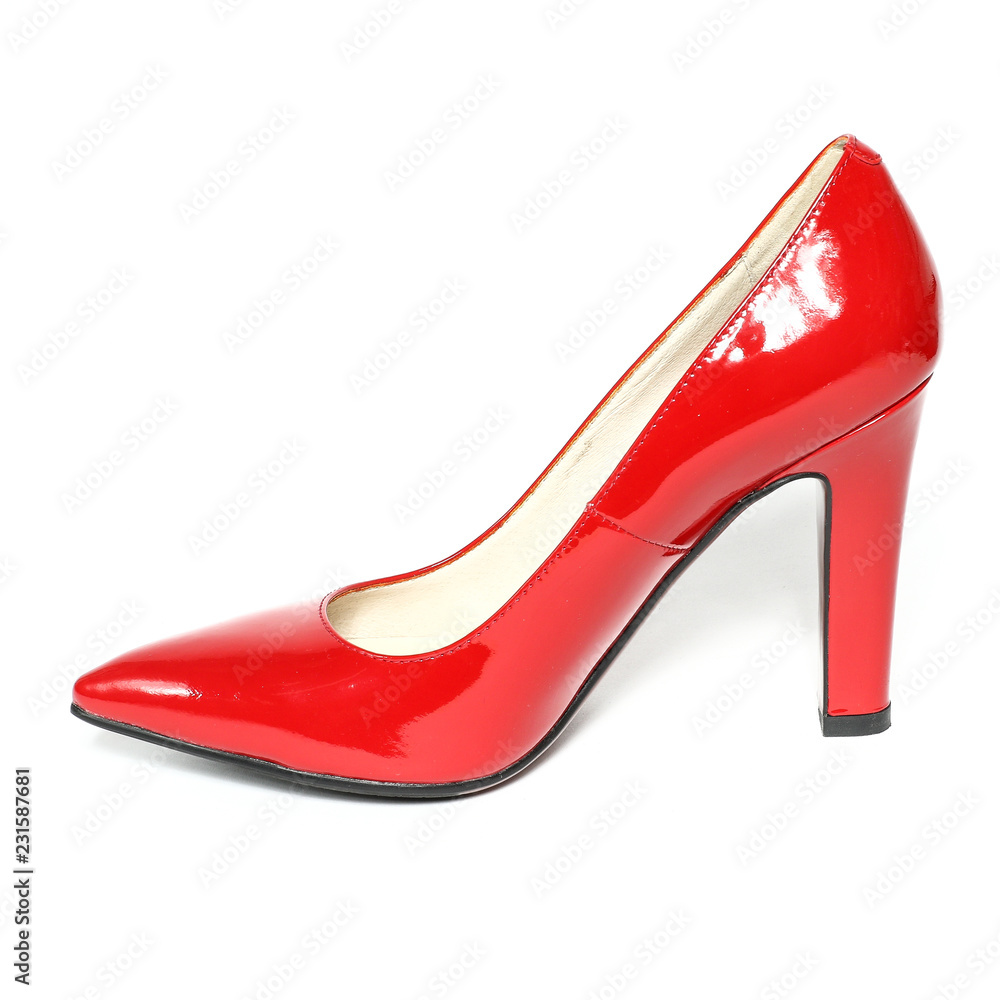 Women's toe and platform shoes isolated on white background Women's toe and platform shoes isolated on white background