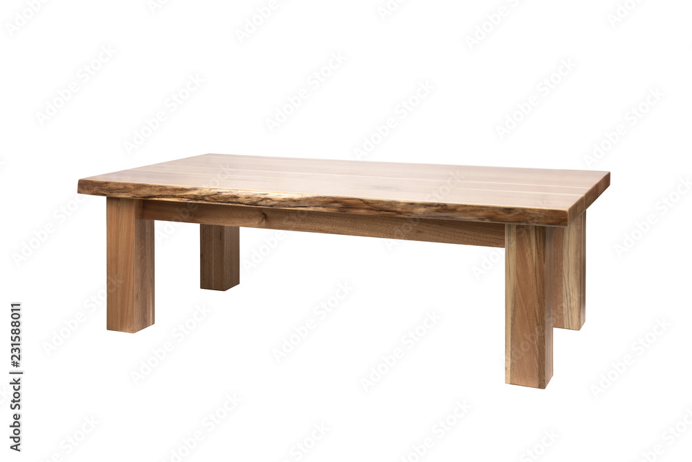 Wooden coffee table isolated on white background Wooden coffee table isolated on white background