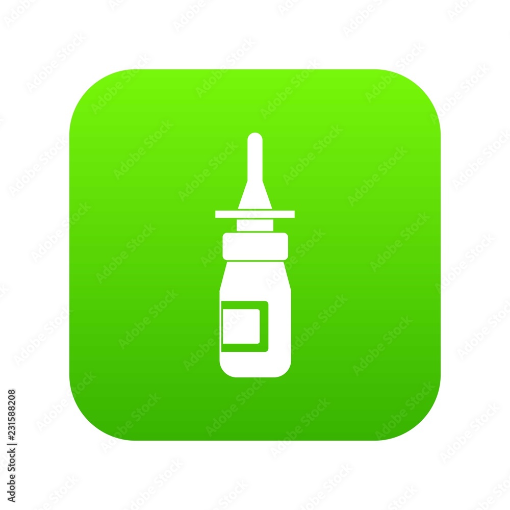 Nasal drops icon digital green for any design isolated on white vector illustration Nasal drops icon digital green for any design isolated on white vector illustration