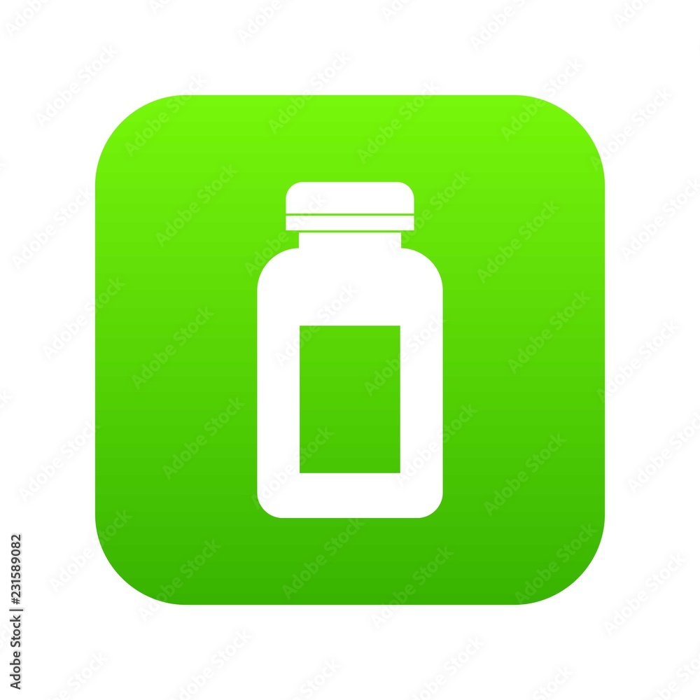 Obraz premium Medicine jar icon digital green for any design isolated on white vector illustration