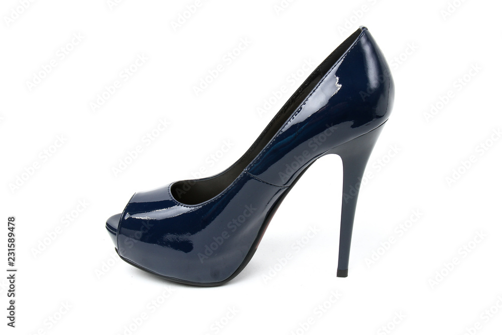Women's toe and platform shoes isolated on white background Women's toe and platform shoes isolated on white background