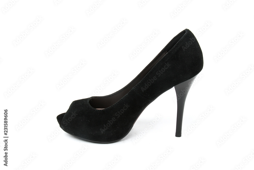 Women's toe and platform shoes isolated on white background Women's toe and platform shoes isolated on white background