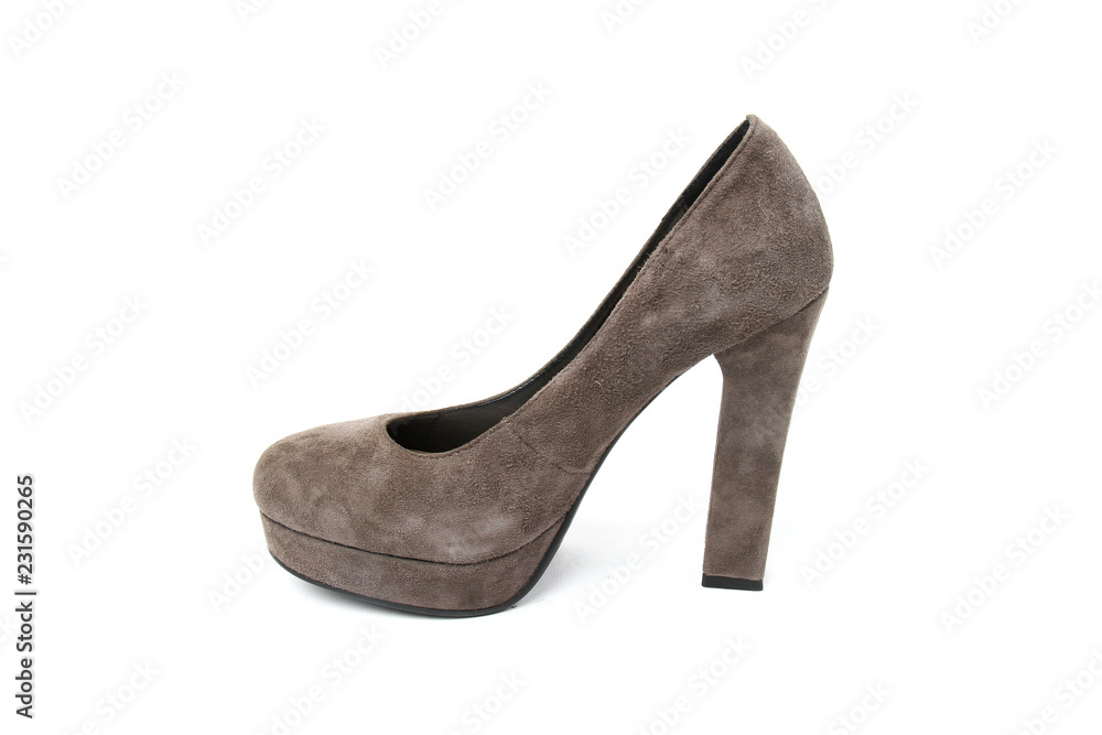 Women's toe and platform shoes isolated on white background Women's toe and platform shoes isolated on white background
